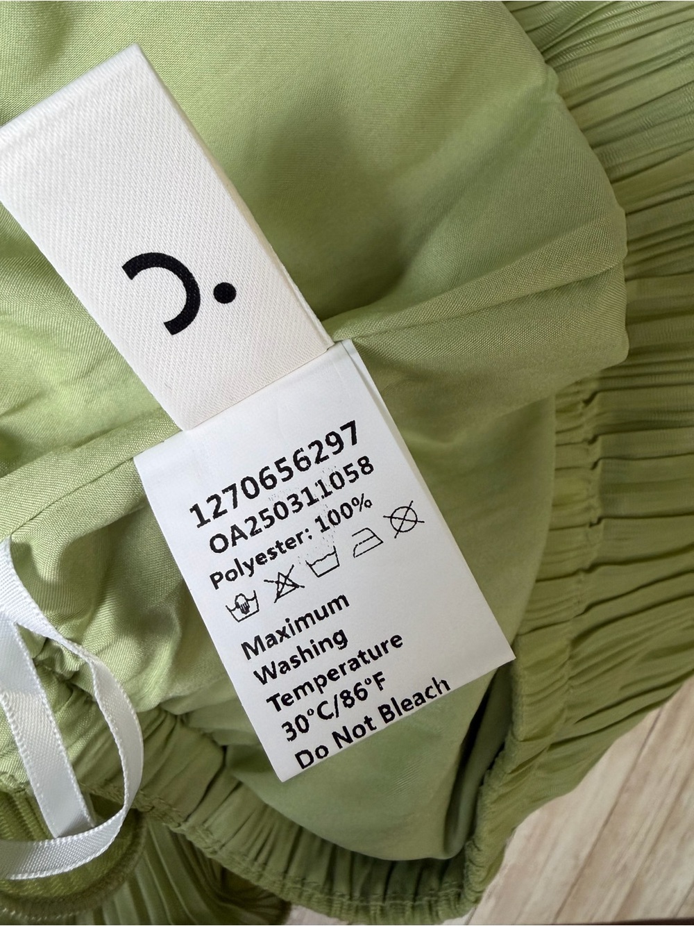 Commense Pistachio Green Pleated Ruffle Cami Midi Skirt Set XL NWT - Picture 10 of 11